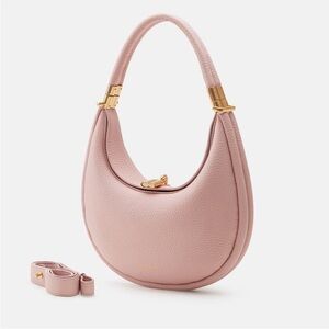 New Songmont Luna Crescent Moon Pink Leather Bag 4 in One Shoulder Crossbody